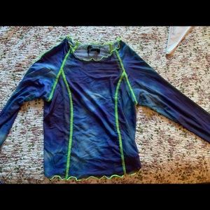 Urban outfitters sheer blue long sleeve tee